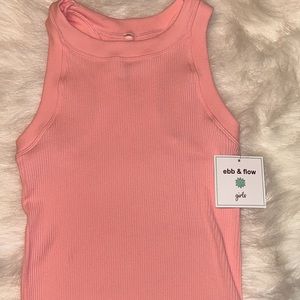 Pink long tank top, size Medium.